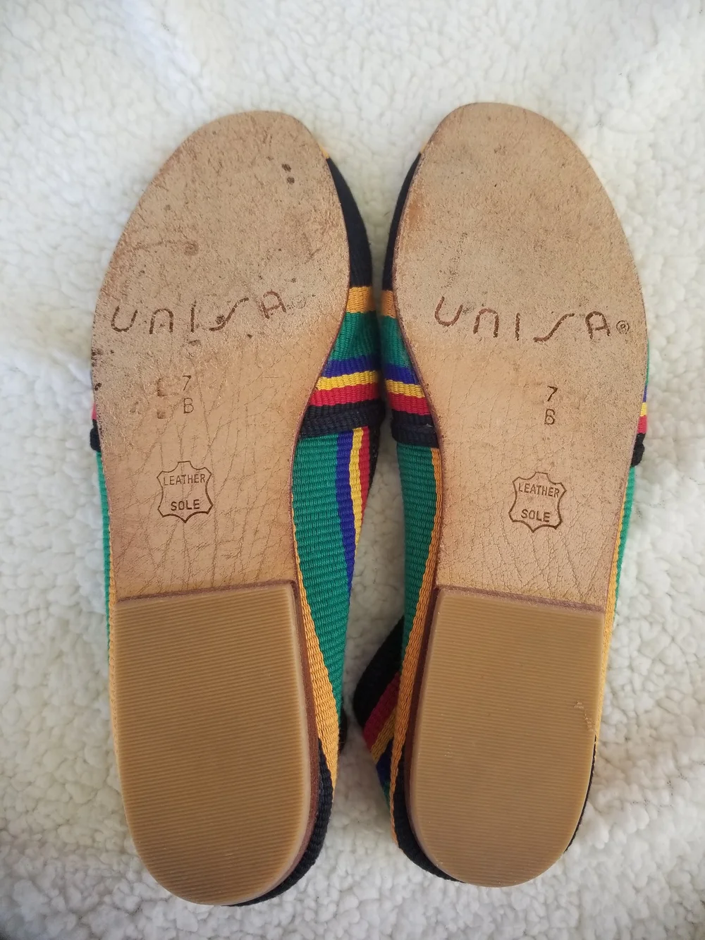 Unisa Made in Spain Multicolored Stripe Flats